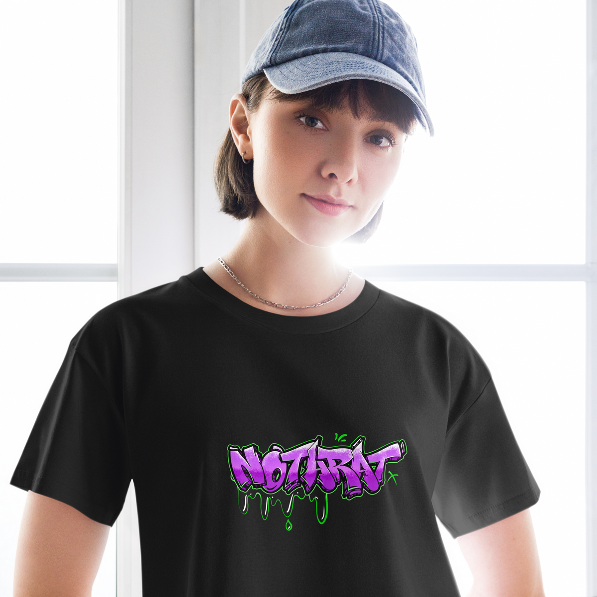 'Notaffiti purple' crop top