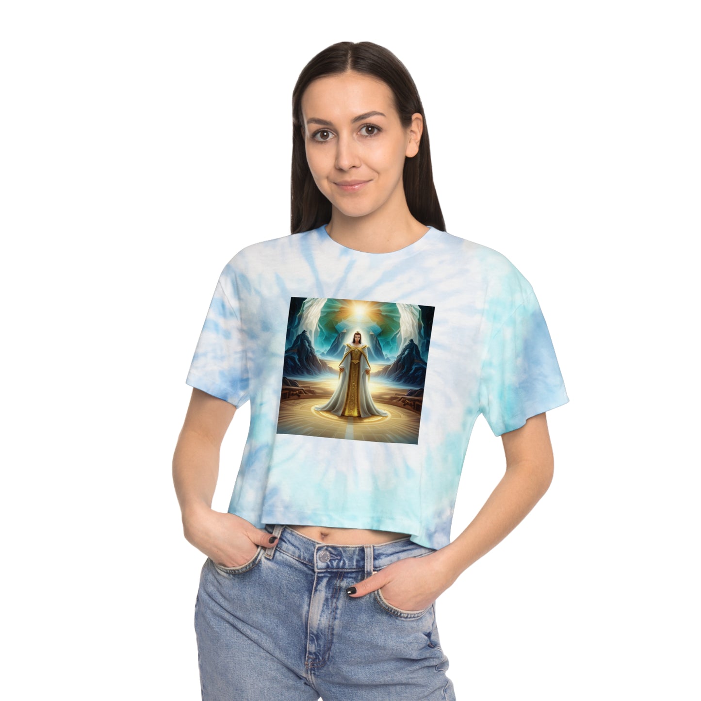 DG92xNotarat Women's Tie-Dye Crop Tee