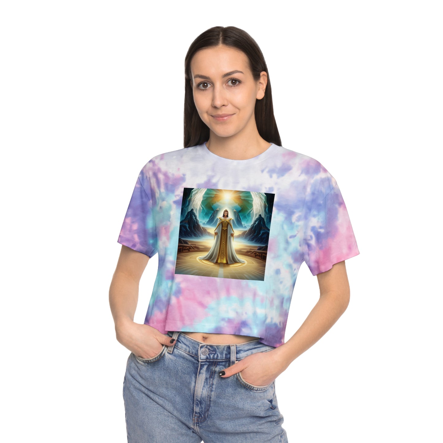 DG92xNotarat Women's Tie-Dye Crop Tee