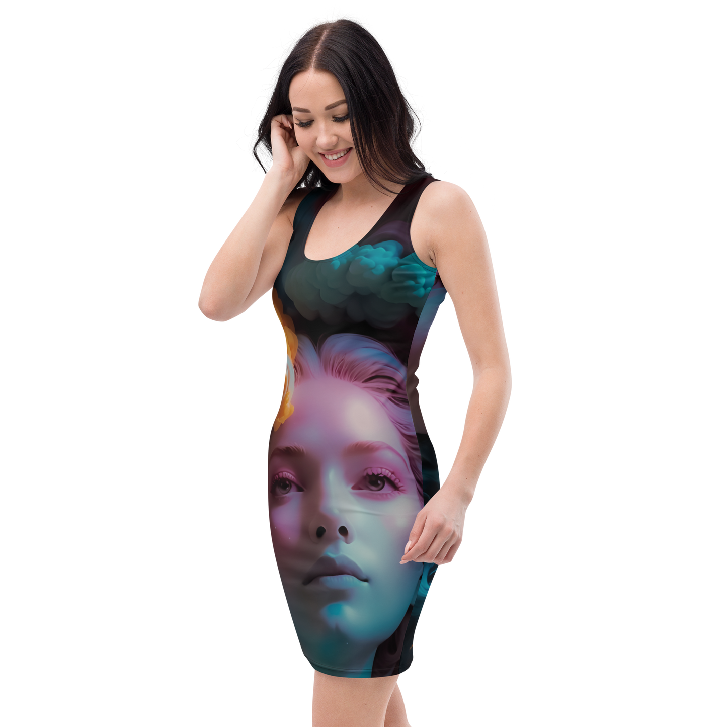 Notarat "Head in the clouds" Bodycon dress By: B L A C K C A L L A H