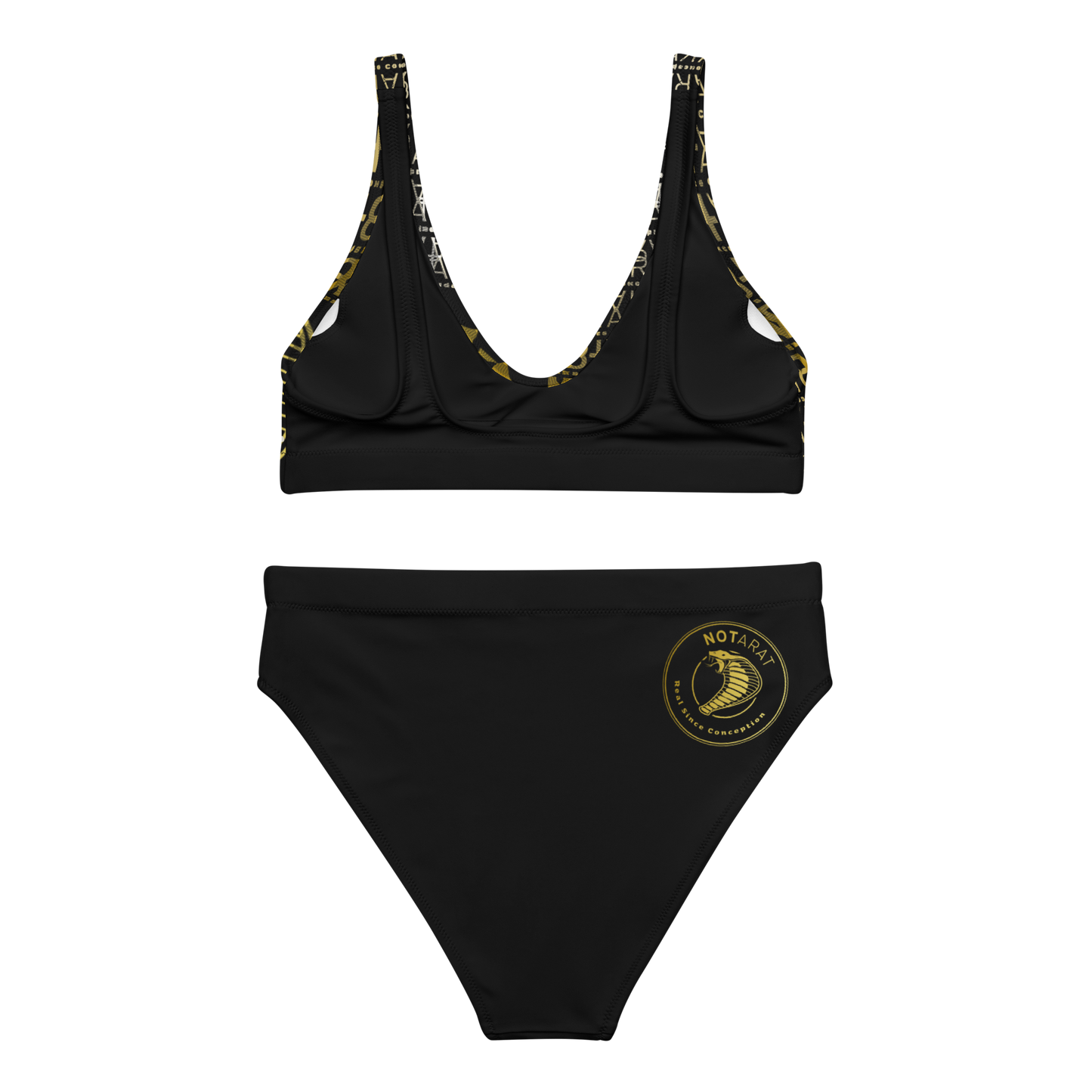 Notarat black & gold high-waisted bikini