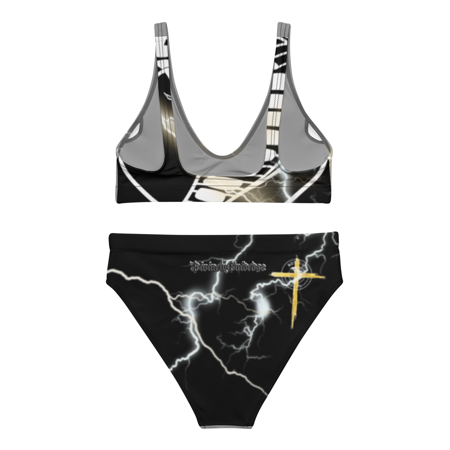 Notarat "Divine Strikes" high-waisted bikini (Grey two tone)