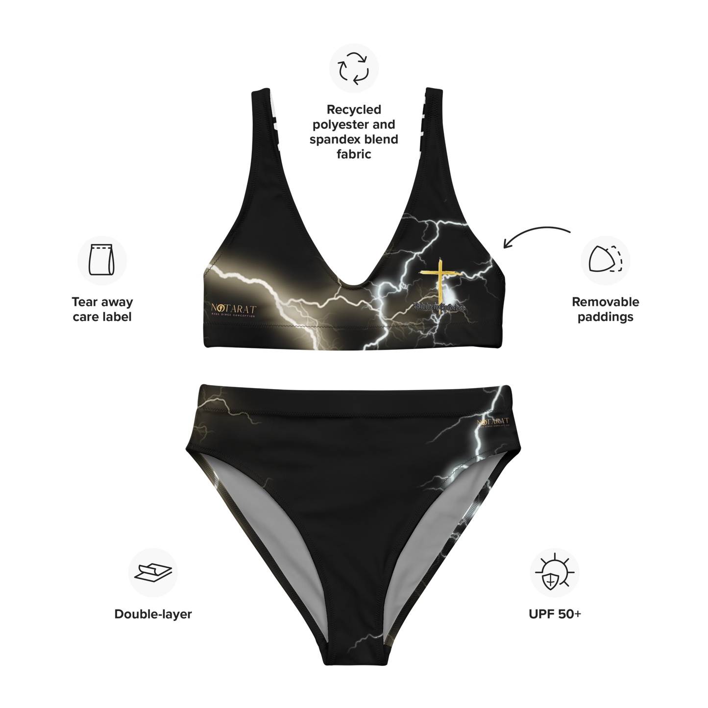 Notarat "Divine Strikes" high-waisted bikini