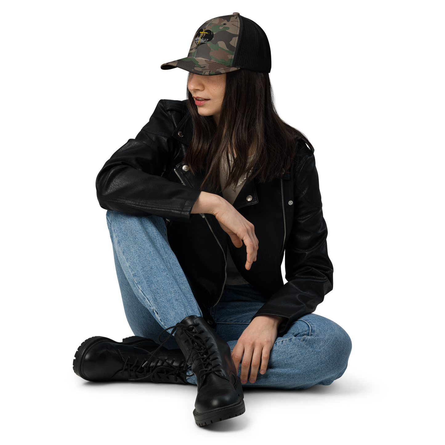 Camouflage twin flame hat