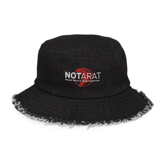 Notarat Distressed denim bucket hat