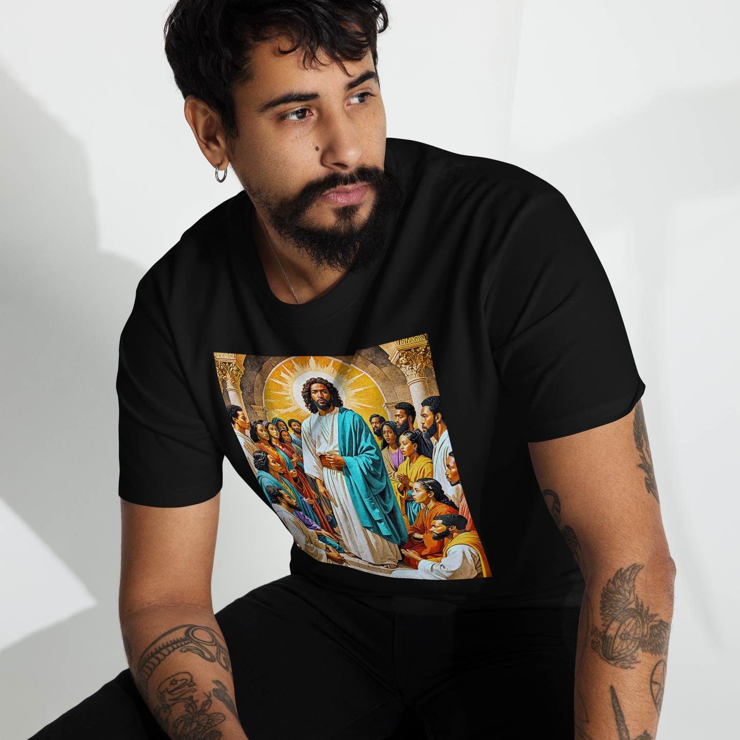 Notarat Men’s premium Black Messiah tee