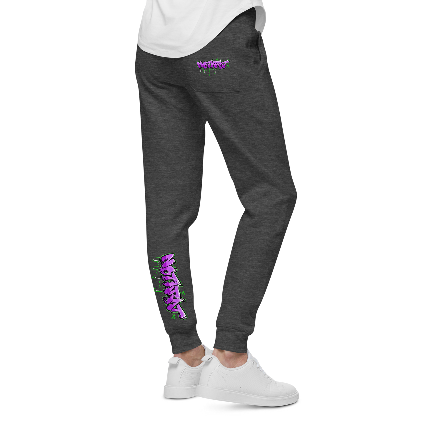 Notarat Unisex fleece "Notaffiti Purple" sweatpants