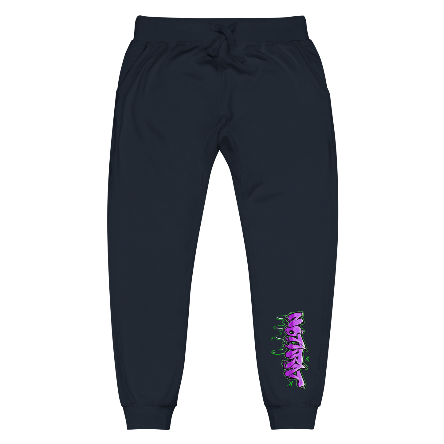 Notarat Unisex fleece "Notaffiti Purple" sweatpants