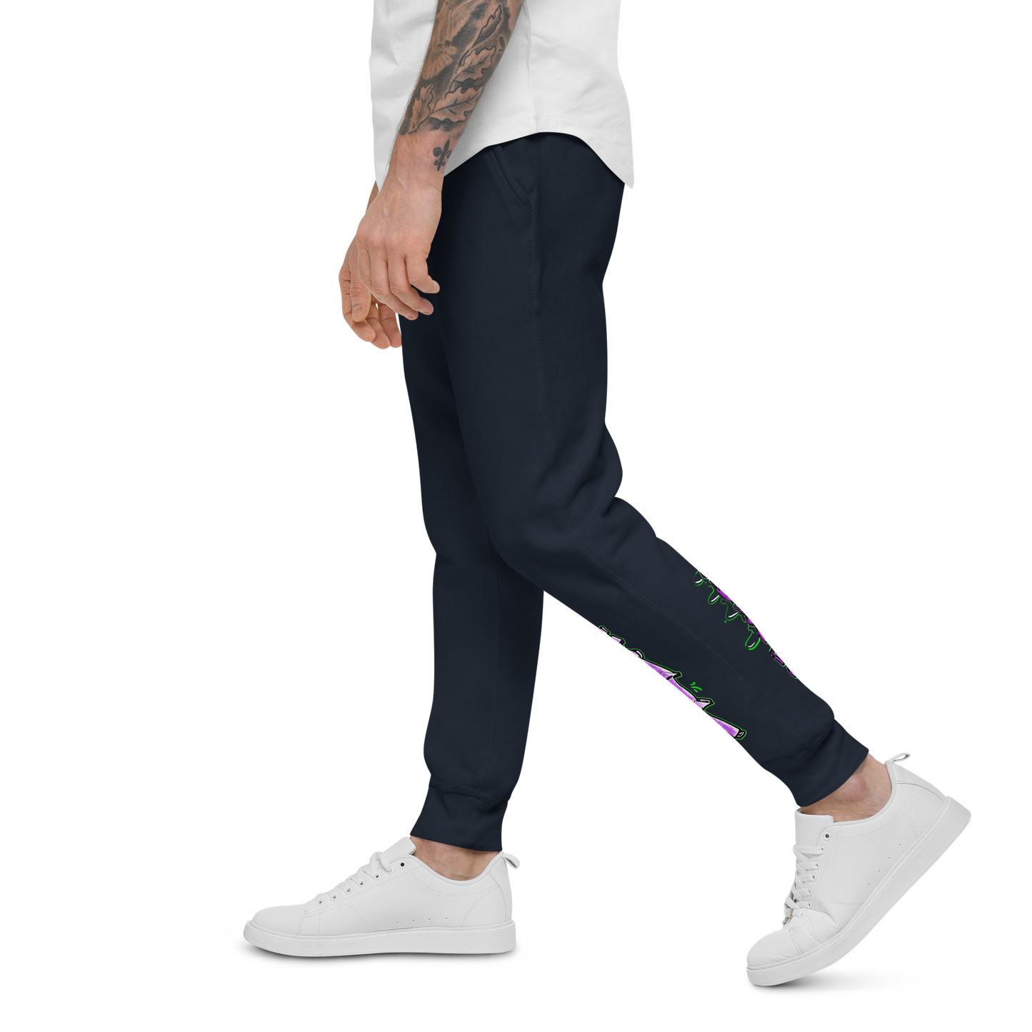 Notarat Unisex fleece "Notaffiti Purple" sweatpants