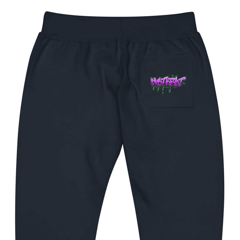 Notarat Unisex fleece "Notaffiti Purple" sweatpants