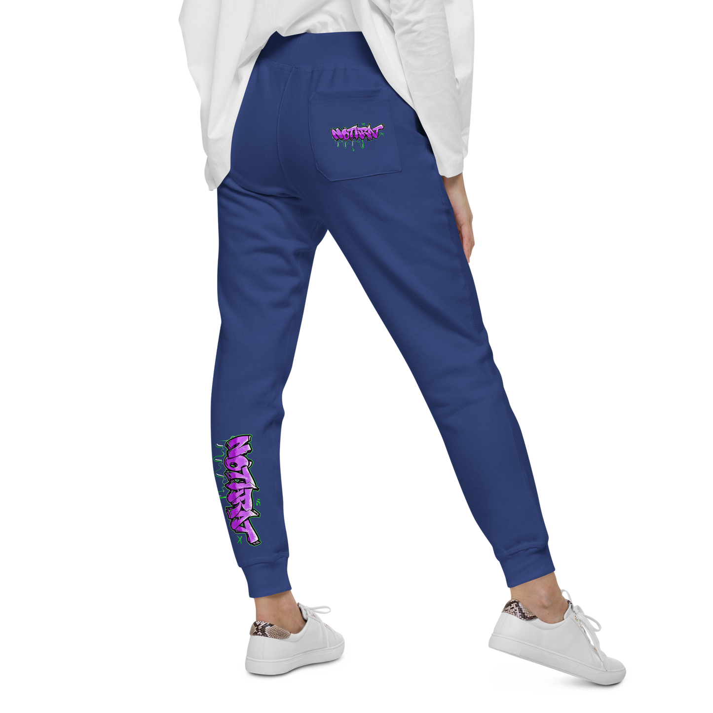 Notarat Unisex fleece "Notaffiti Purple" sweatpants