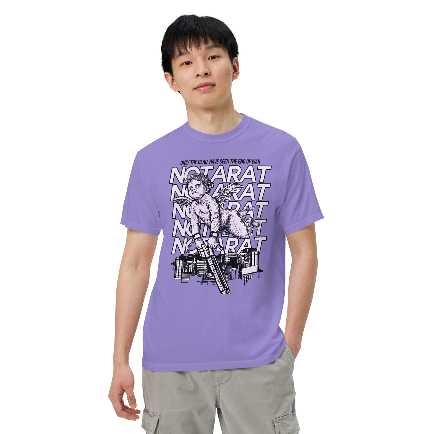 Notarat Unisex "bombs away" heavyweight t-shirt by: Perio J.