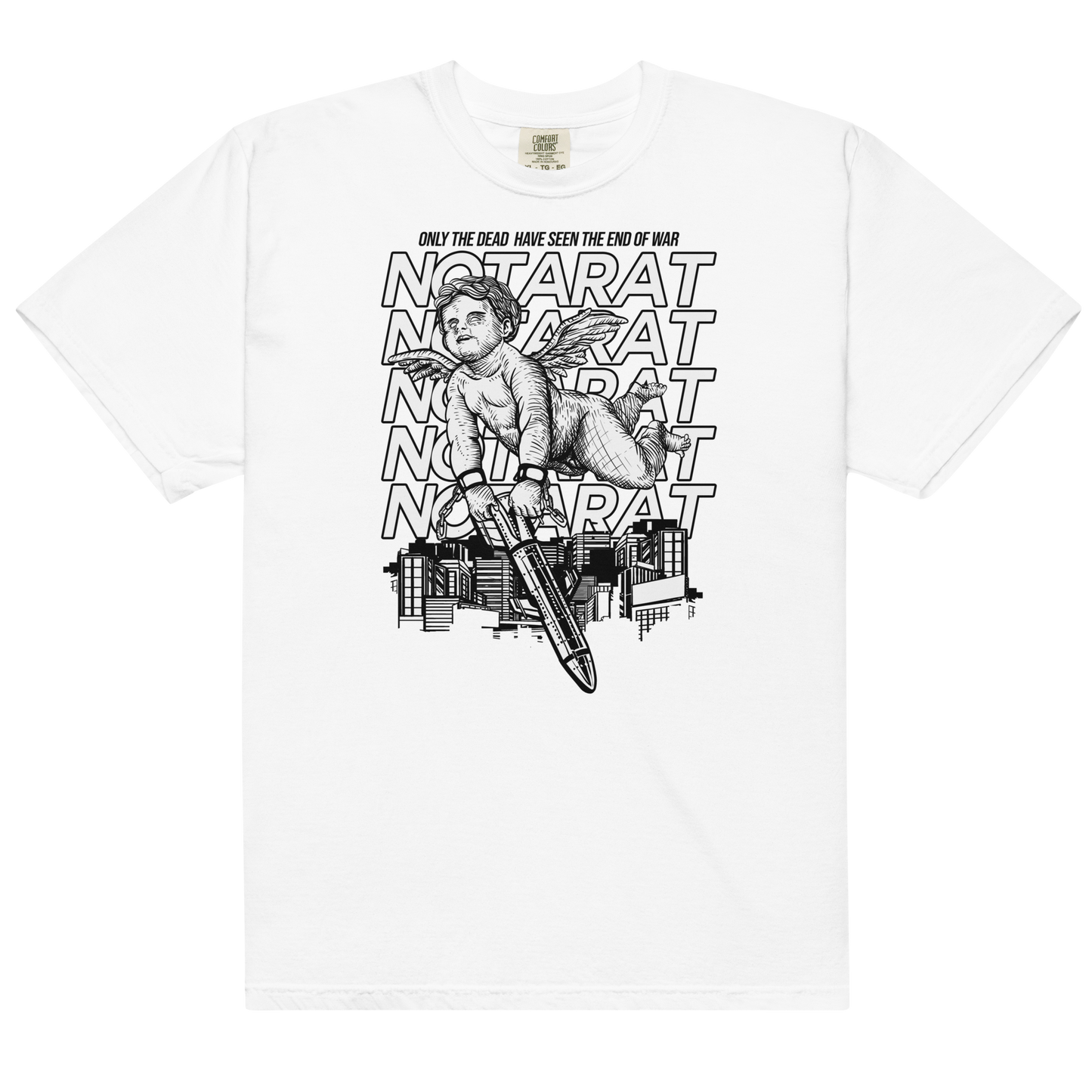 Notarat Unisex "Bombs Away" heavyweight White-Tee