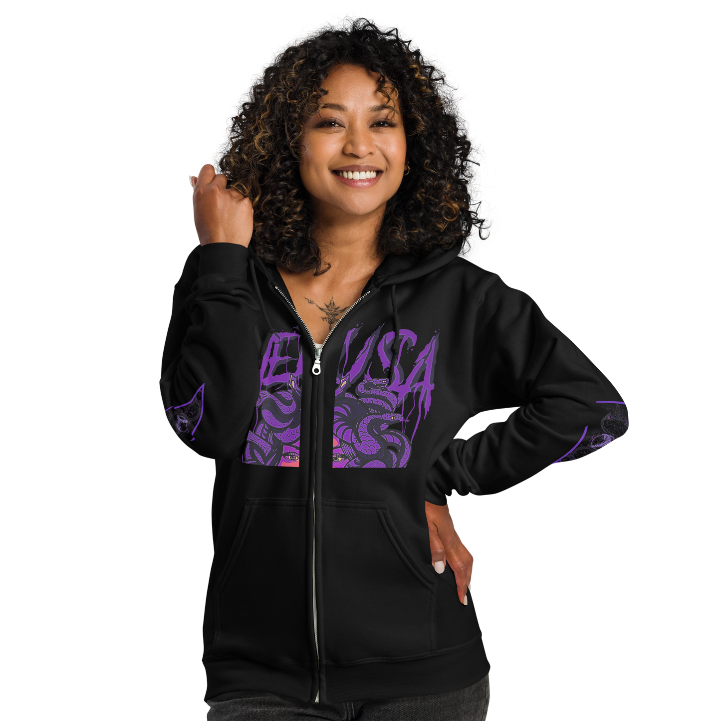 Notarat Unisex Medusa zip hoodie