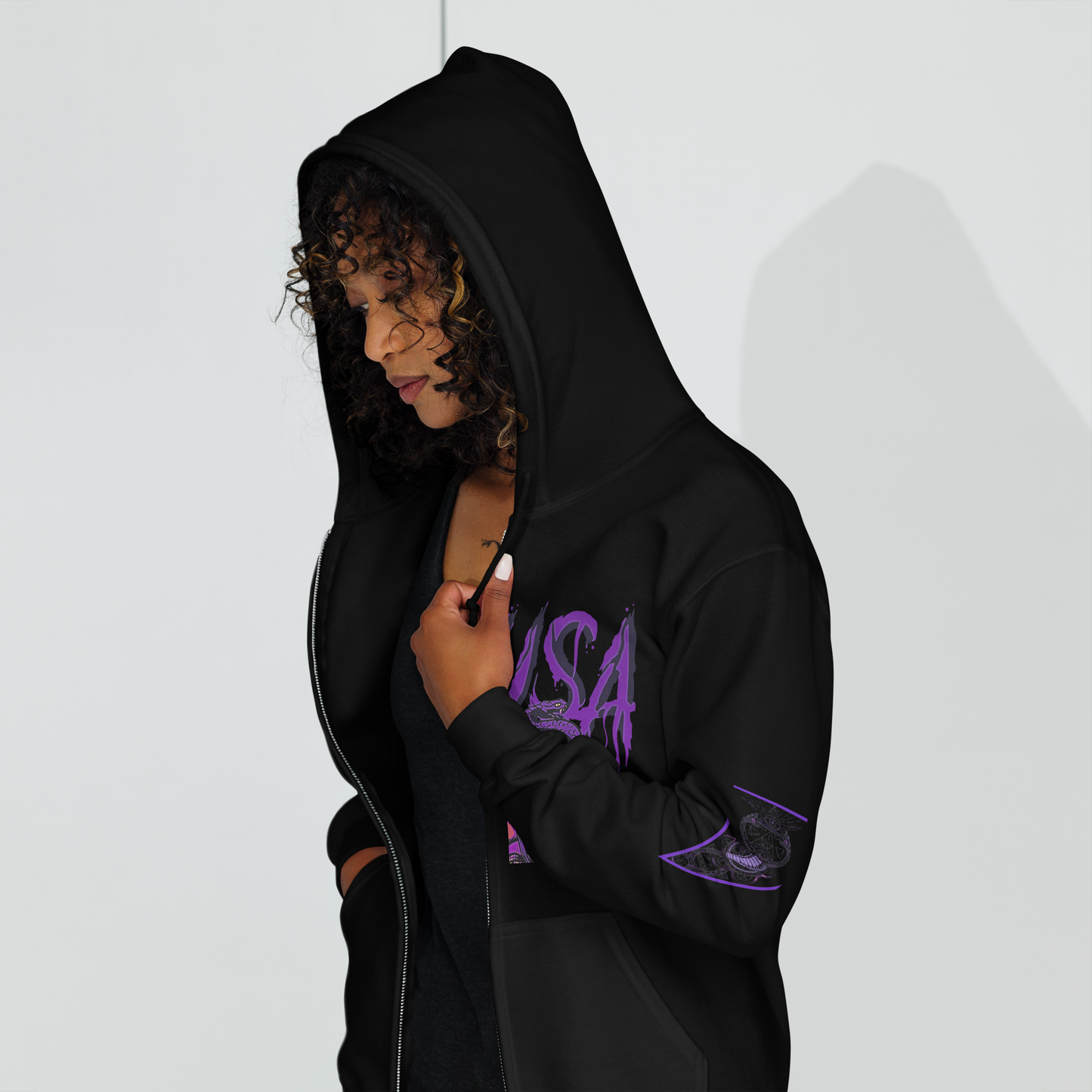 Notarat Unisex Medusa zip hoodie