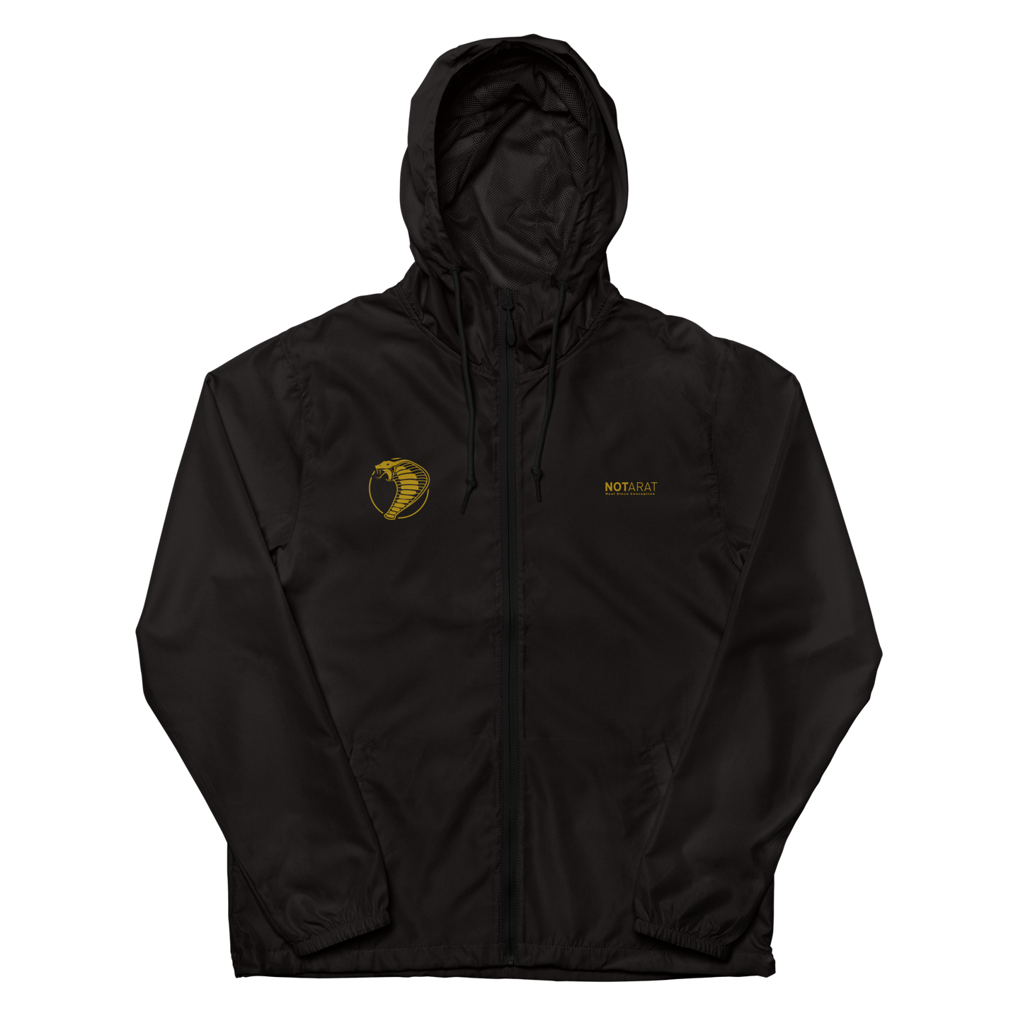 Notarat Unisex lightweight zip up windbreaker "Gold Standard"