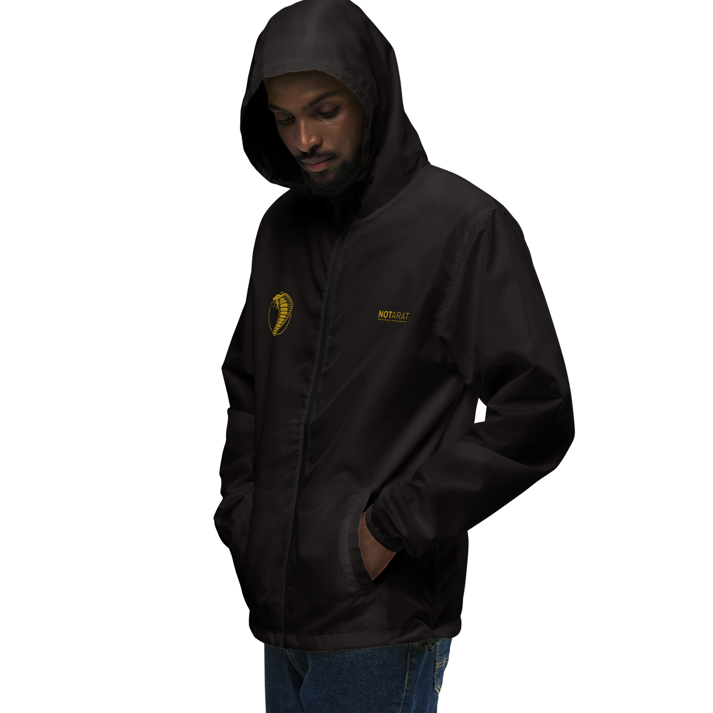 Notarat Unisex lightweight zip up windbreaker "Gold Standard"