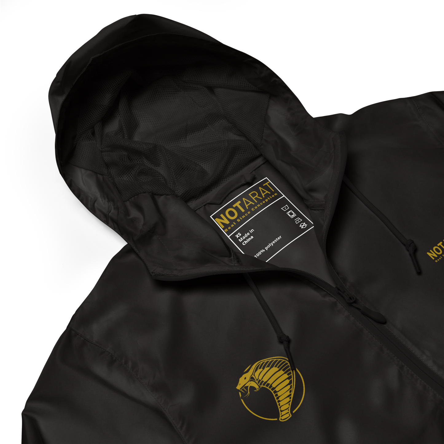 Notarat Unisex lightweight zip up windbreaker "Gold Standard"