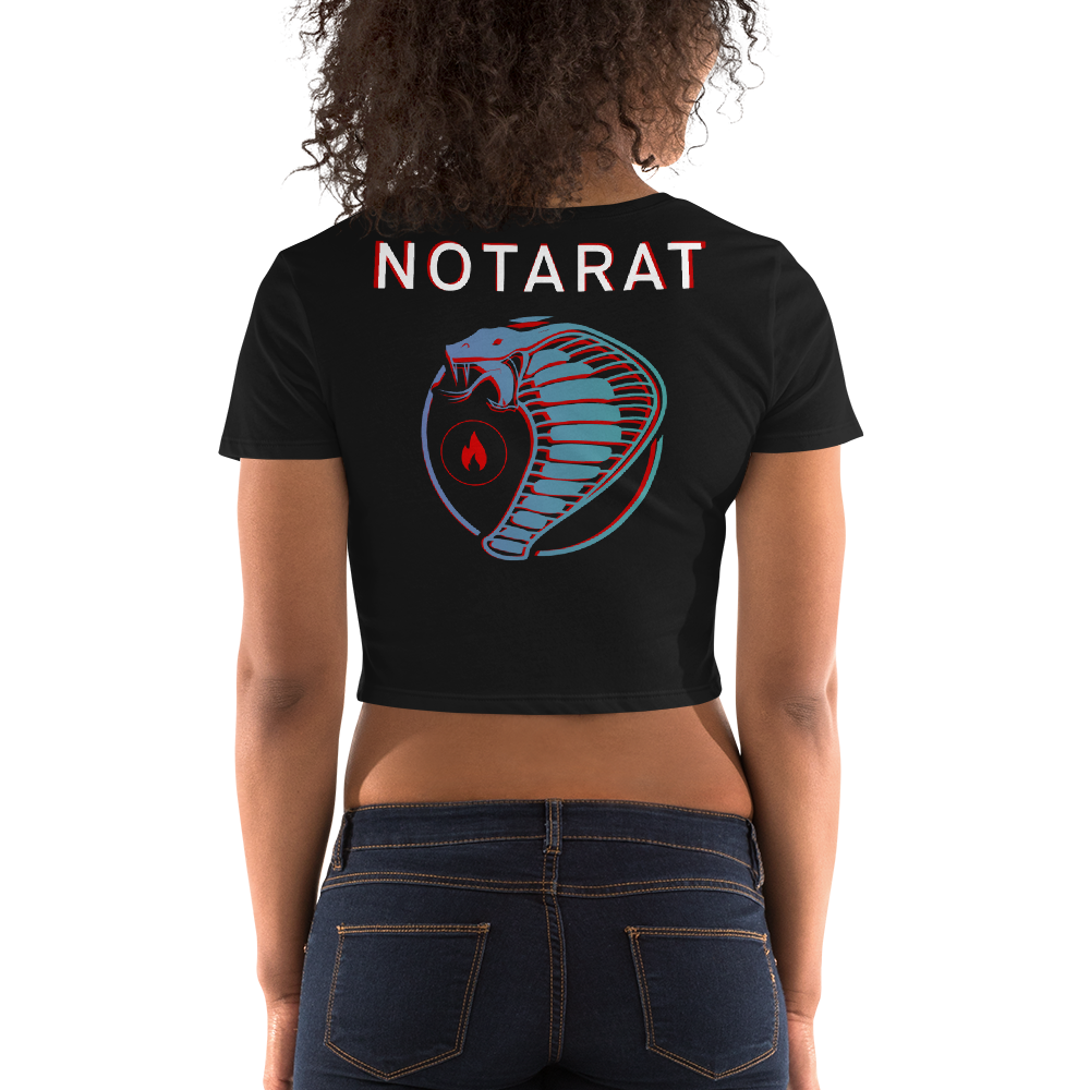 Notarat green flame/blue flame Crop Tee