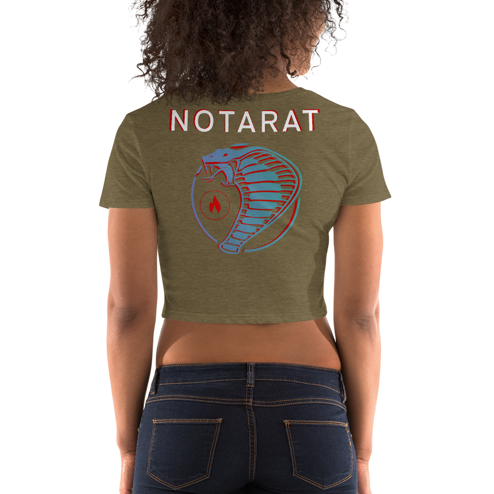 Notarat green flame/blue flame Crop Tee