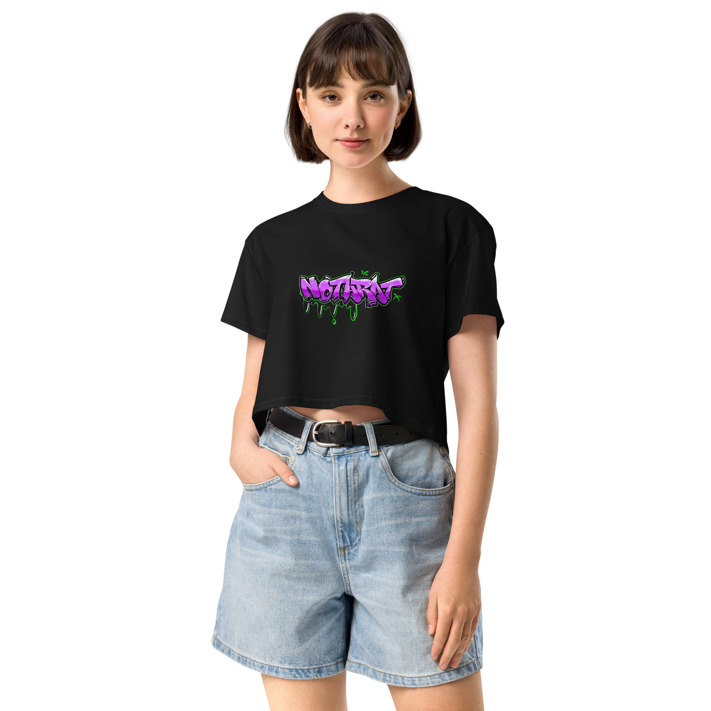 Women’s "Notaffiti purple" crop top