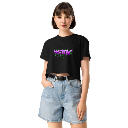 Women’s "Notaffiti purple" crop top