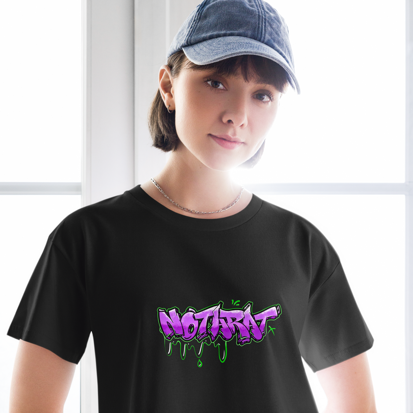 Women’s "Notaffiti purple" crop top