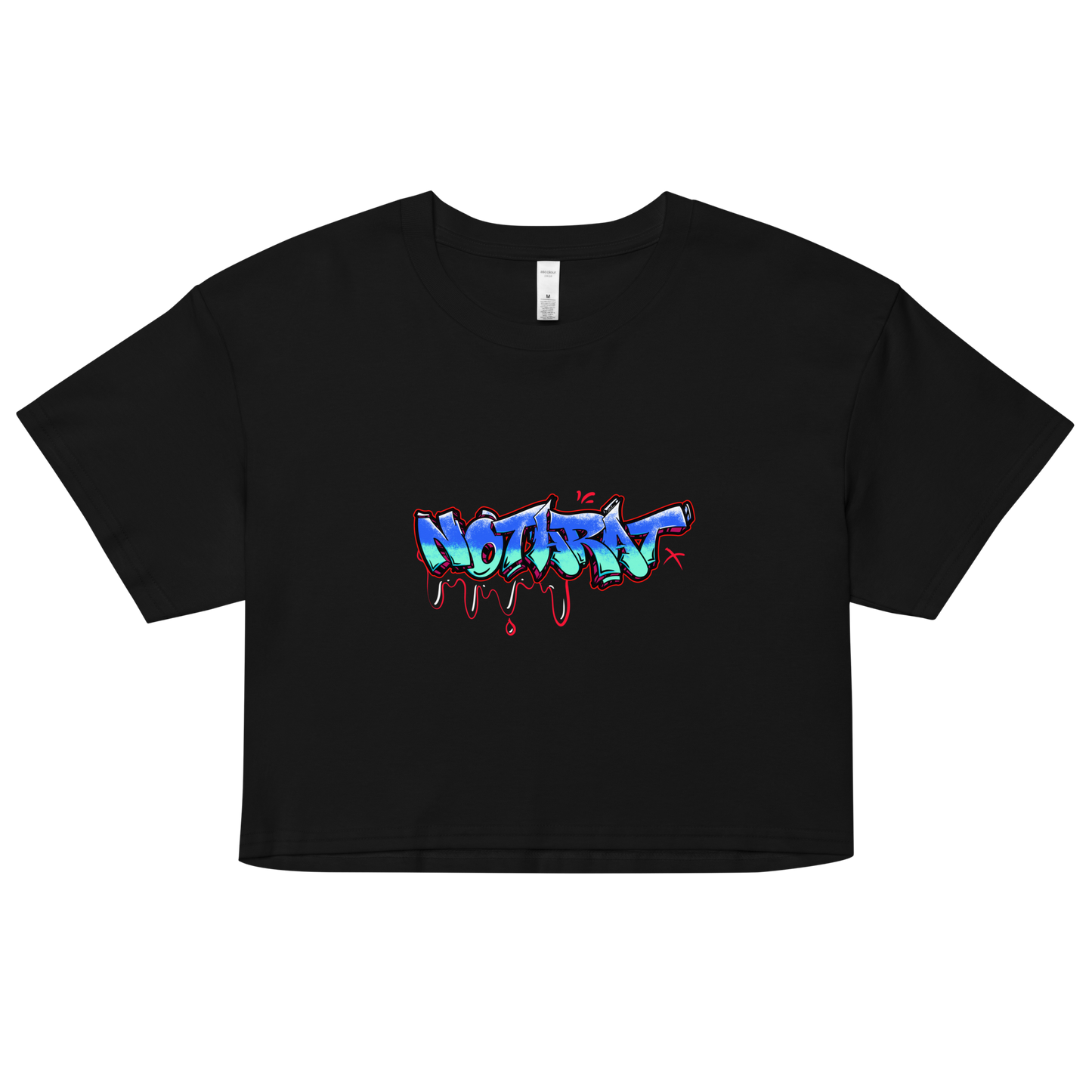 Women’s "Notaffiti Blue" crop top