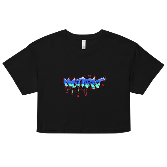 'Notaffiti Blue' crop top