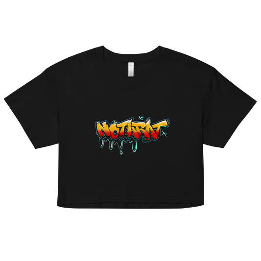 'Notaffiti Orange' crop top