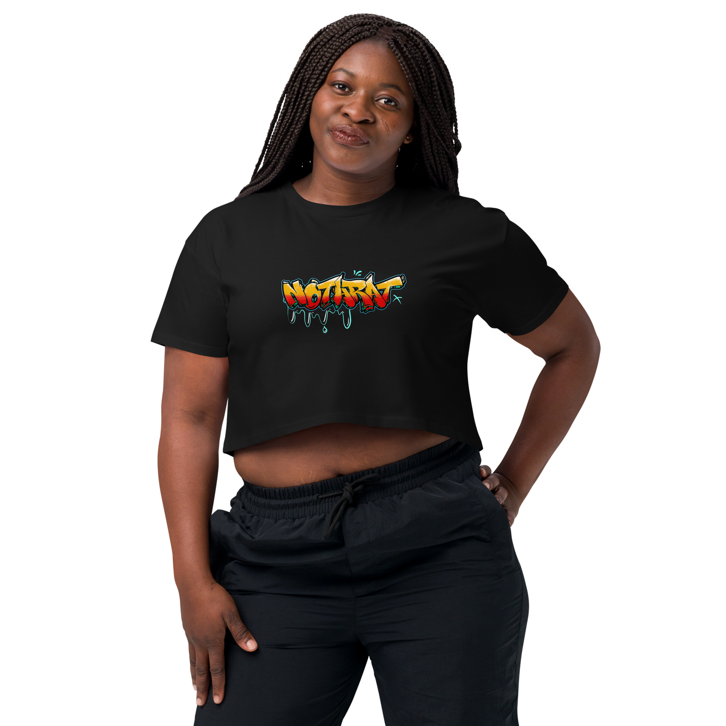 Women’s " Notaffiti Orange" crop top