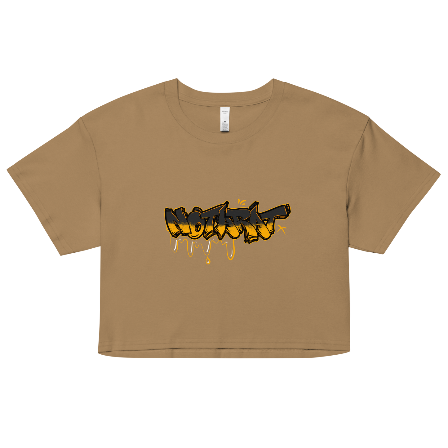 Women’s "Notaffiti Gold" crop top