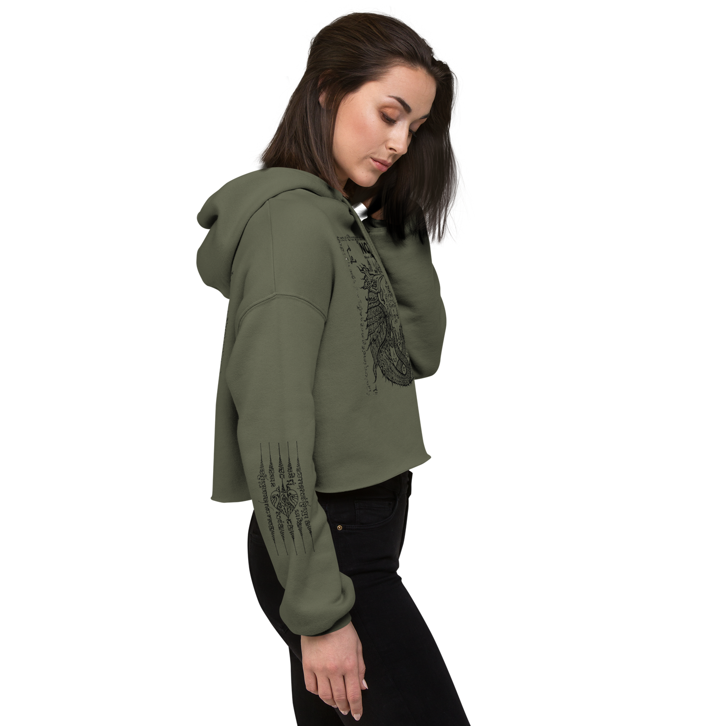 Notarat medieval Crop Hoodie