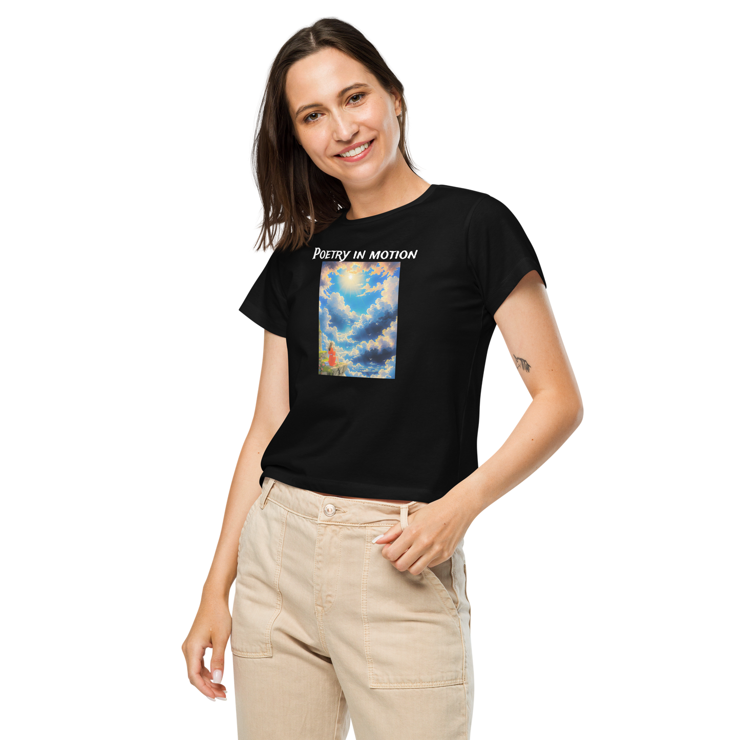 Women’s Notarat "Poetry in motion" high-waisted t-shirt