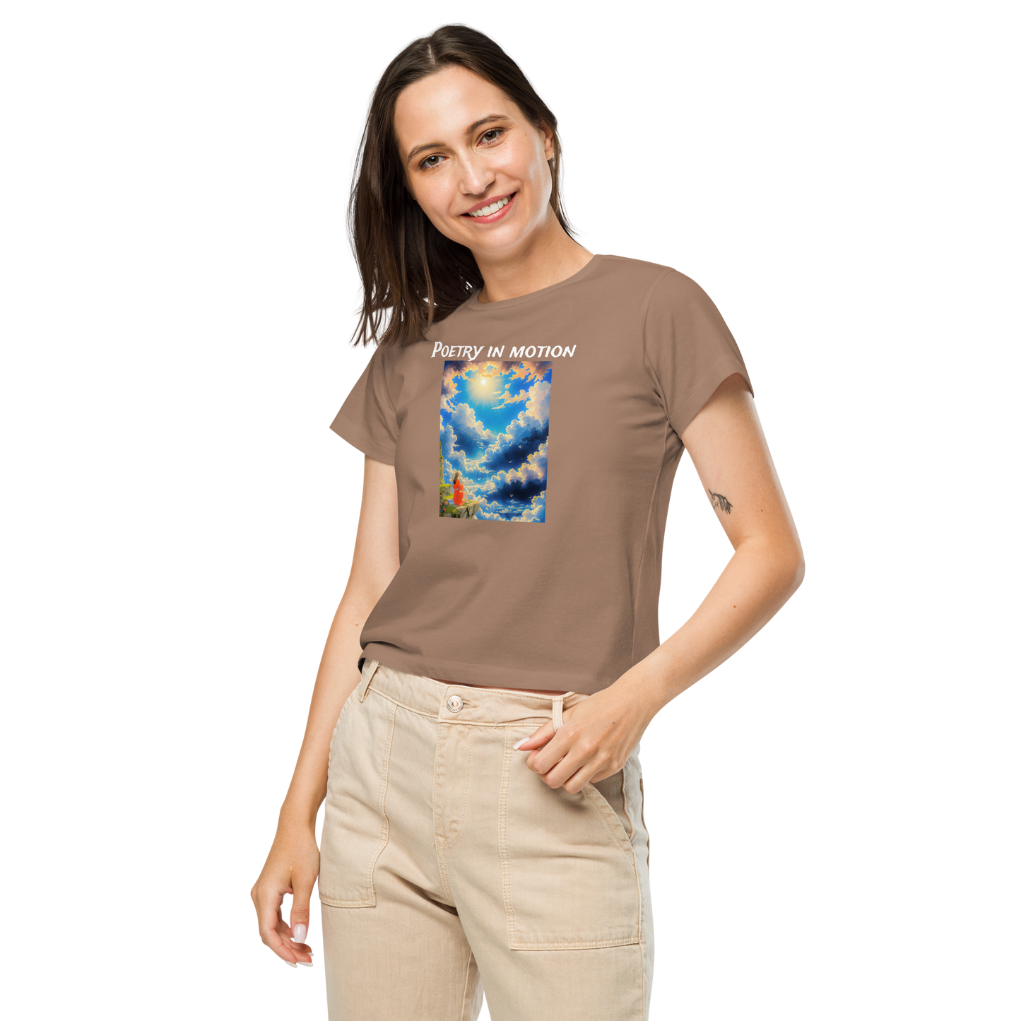 Women’s Notarat "Poetry in motion" high-waisted t-shirt