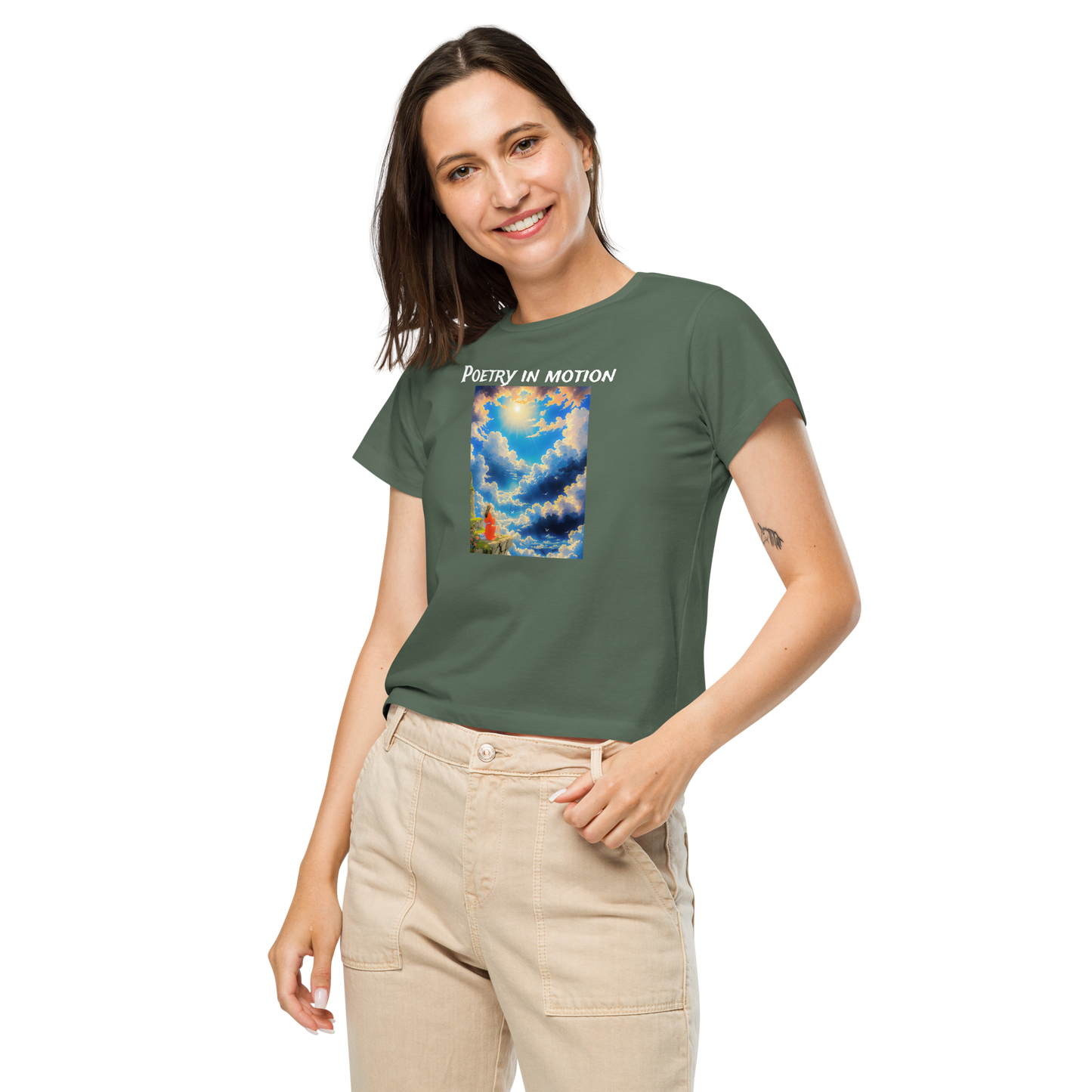 Women’s Notarat "Poetry in motion" high-waisted t-shirt