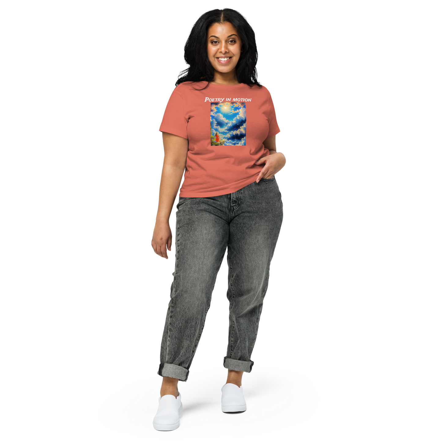 Women’s Notarat "Poetry in motion" high-waisted t-shirt