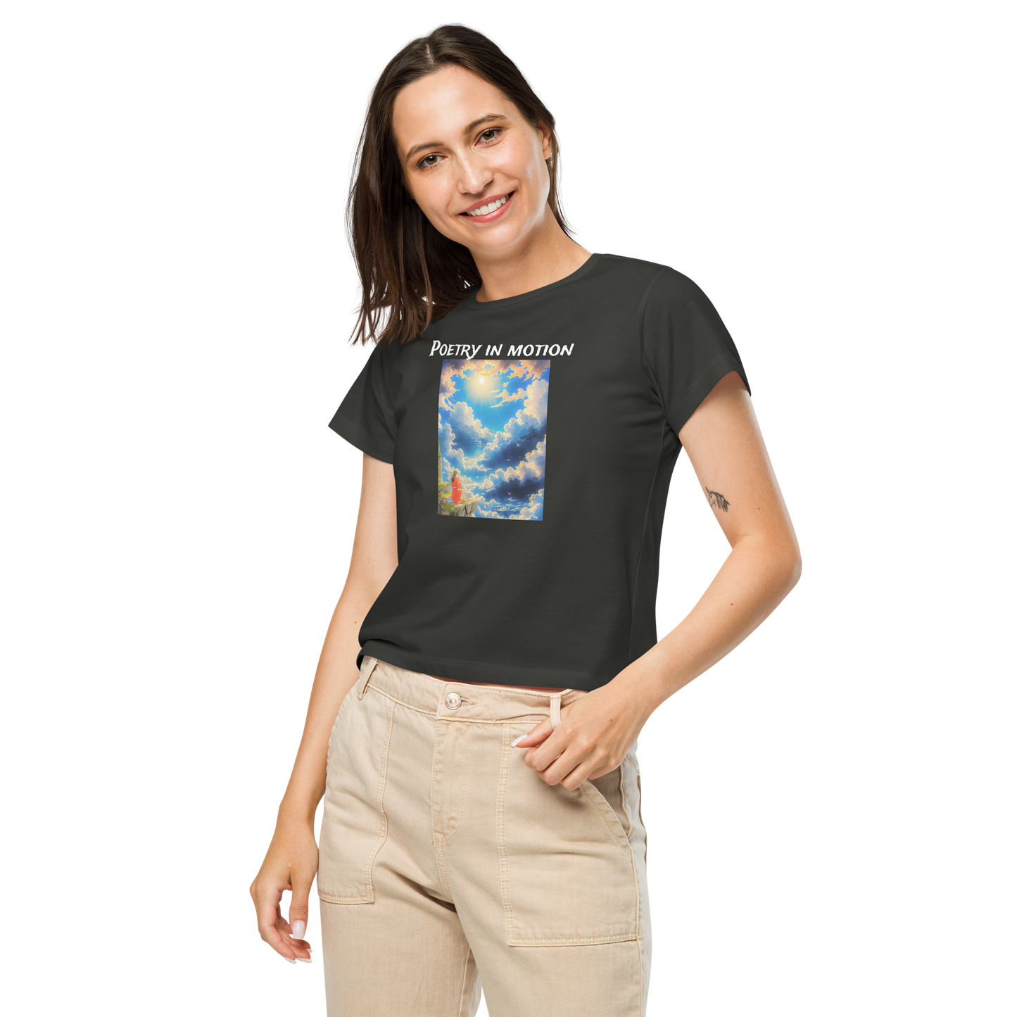 Women’s Notarat "Poetry in motion" high-waisted t-shirt