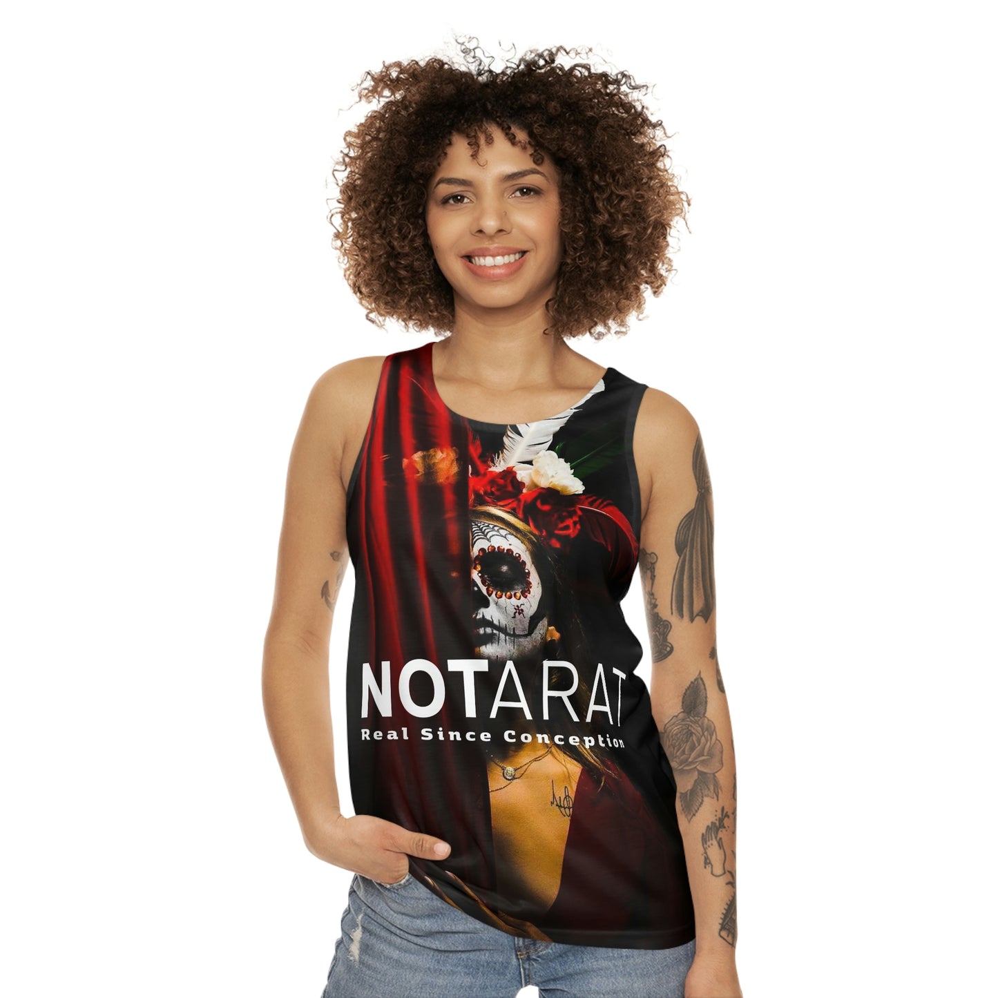 Unisex Santa Muerte Tank Top (AOP)