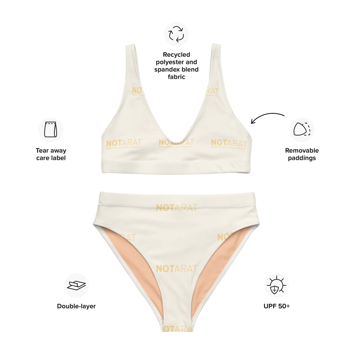 NOTARAT PEACHY high-waisted bikini