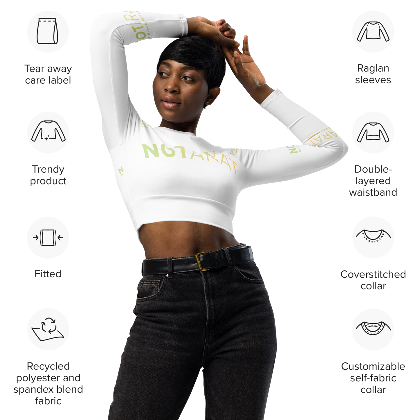 Notarat long-sleeve crop top